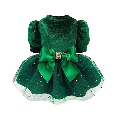 emerald green dog dress